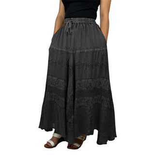 Lamjung Rayon Renaissance Embroidered Maxi Skirt