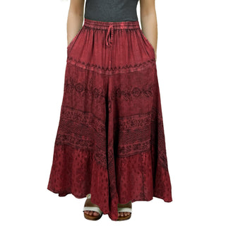 Lamjung Rayon Renaissance Embroidered Maxi Skirt