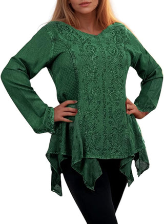Sunkoshi Rayon Asymmetrical Handkerchief Tunic