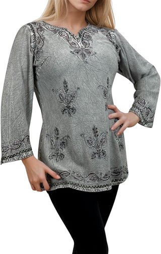 Dhaulagiri Rayon Renaissance Embroidered Blouse