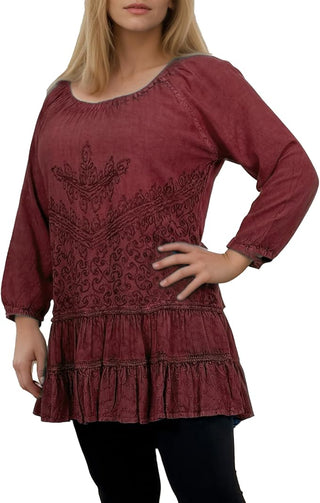 Barun Rayon Ruffle Tiered Tunic