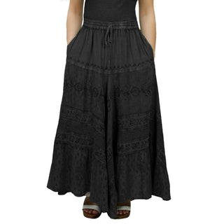 Lamjung Rayon Renaissance Embroidered Maxi Skirt