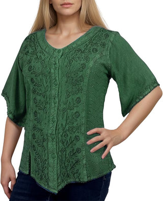 Patan Rayon Medieval Embroidered Blouse