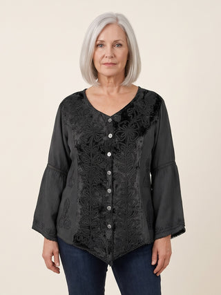 Sarangkot Rayon Velvet Gothic Blouse