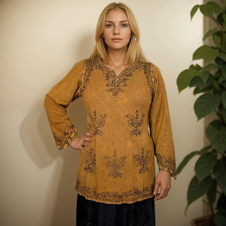 Dhaulagiri Rayon Renaissance Embroidered Blouse