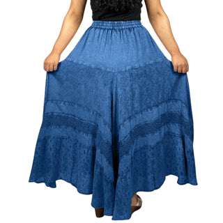 Lamjung Rayon Renaissance Embroidered Maxi Skirt