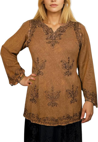 Dhaulagiri Rayon Renaissance Embroidered Blouse