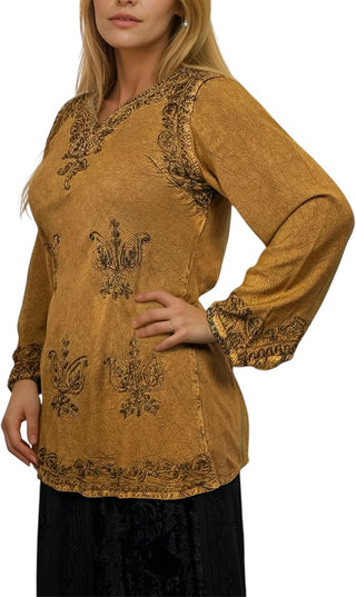 Dhaulagiri Rayon Renaissance Embroidered Blouse