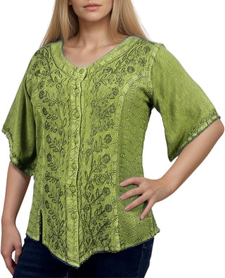 Patan Rayon Medieval Embroidered Blouse