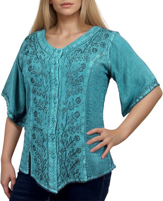 Patan Rayon Medieval Embroidered Blouse