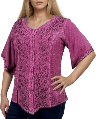 Patan Rayon Medieval Embroidered Blouse