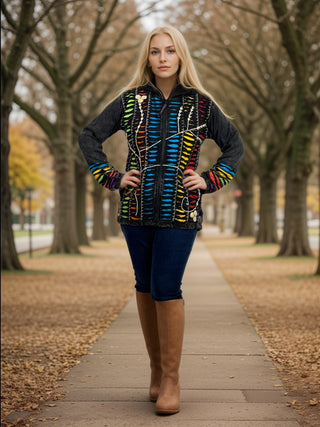 Ilam Embroidered Rib Cotton Hoodie