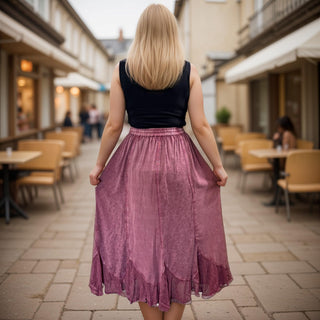 Langtang Rayon Gothic Scalloped Skirt