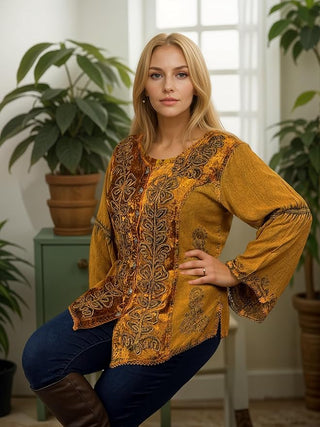 Sarangkot Rayon Velvet Gothic Blouse