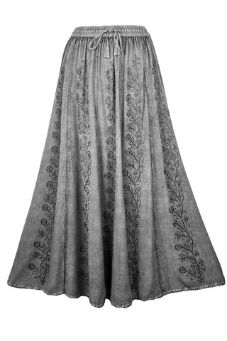 Marpha Rayon Medieval Embroidered Maxi Skirt