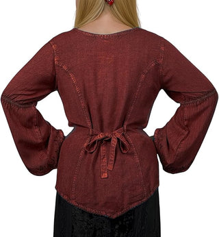 Sarangkot Rayon Velvet Gothic Blouse