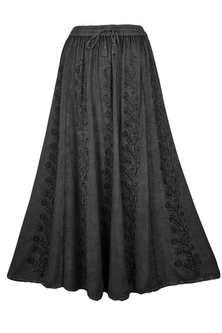 Marpha Rayon Medieval Embroidered Maxi Skirt