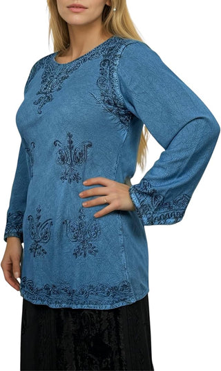 Dhaulagiri Rayon Renaissance Embroidered Blouse
