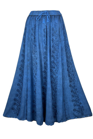 Marpha Rayon Medieval Embroidered Maxi Skirt
