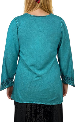 Dhaulagiri Rayon Renaissance Embroidered Blouse