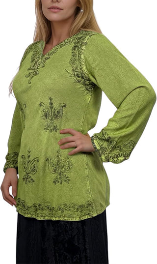 Dhaulagiri Rayon Renaissance Embroidered Blouse