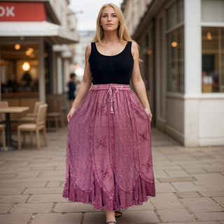 Langtang Rayon Gothic Scalloped Skirt