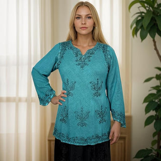 Dhaulagiri Rayon Renaissance Embroidered Blouse
