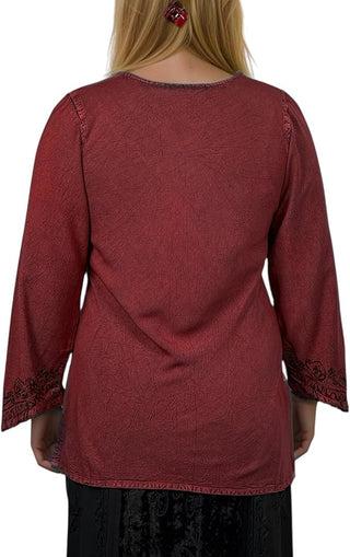 Dhaulagiri Rayon Renaissance Embroidered Blouse