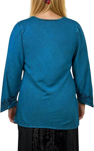 Dhaulagiri Rayon Renaissance Embroidered Blouse