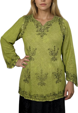 Dhaulagiri Rayon Renaissance Embroidered Blouse