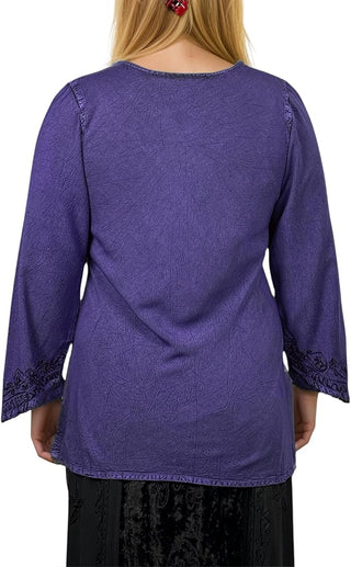 Dhaulagiri Rayon Renaissance Embroidered Blouse
