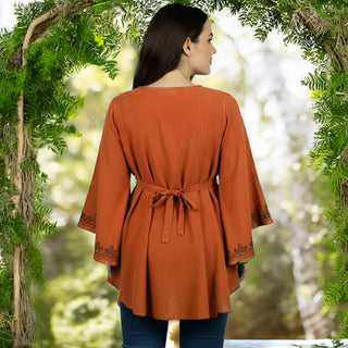 Nagarkot Rayon Bell-Sleeve Embroidered Tunic