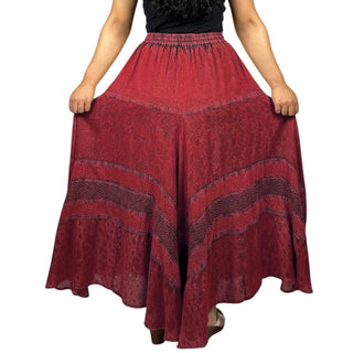 Lamjung Rayon Renaissance Embroidered Maxi Skirt