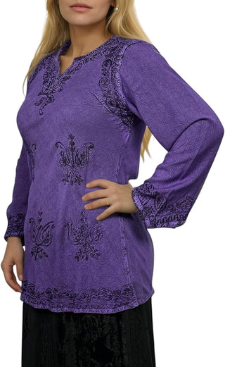 Dhaulagiri Rayon Renaissance Embroidered Blouse