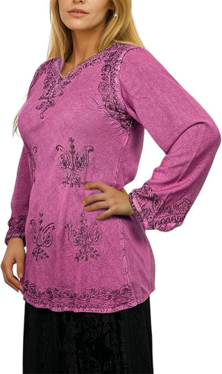 Dhaulagiri Rayon Renaissance Embroidered Blouse