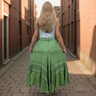 Lamjung Rayon Renaissance Embroidered Maxi Skirt