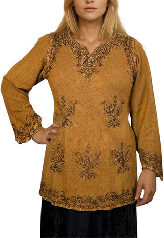 Dhaulagiri Rayon Renaissance Embroidered Blouse