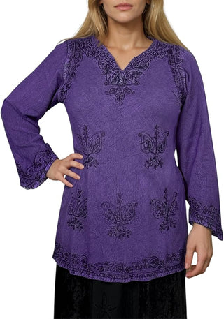 Dhaulagiri Rayon Renaissance Embroidered Blouse
