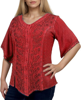 Patan Rayon Medieval Embroidered Blouse