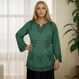 Dhaulagiri Rayon Renaissance Embroidered Blouse