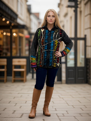 Ilam Embroidered Rib Cotton Hoodie