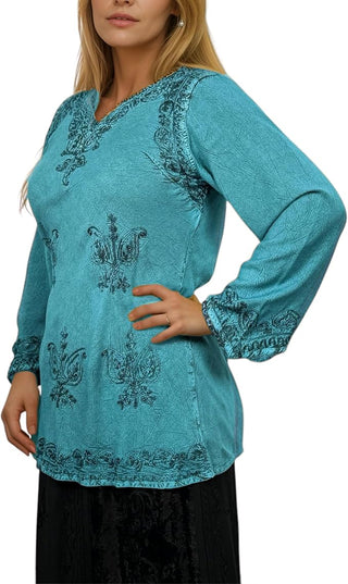 Dhaulagiri Rayon Renaissance Embroidered Blouse