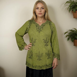 Dhaulagiri Rayon Renaissance Embroidered Blouse