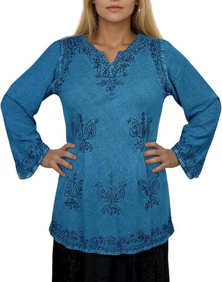 Dhaulagiri Rayon Renaissance Embroidered Blouse