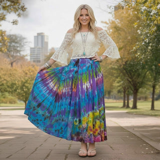 Annapurna Cotton Tie-Dye Lined Skirt