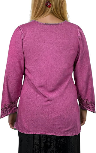 Dhaulagiri Rayon Renaissance Embroidered Blouse