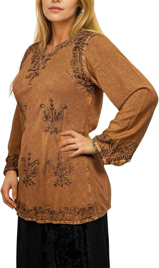 Dhaulagiri Rayon Renaissance Embroidered Blouse