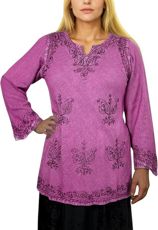 Dhaulagiri Rayon Renaissance Embroidered Blouse