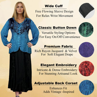 Ghandruk Rayon Embroidered Blouse