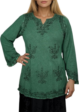 Dhaulagiri Rayon Renaissance Embroidered Blouse